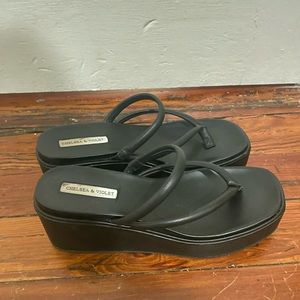 Black Strappy Platform Sandals